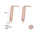 Rose Gold Plated Authentic 925 Sterling Silver Drop Dangle Earrings